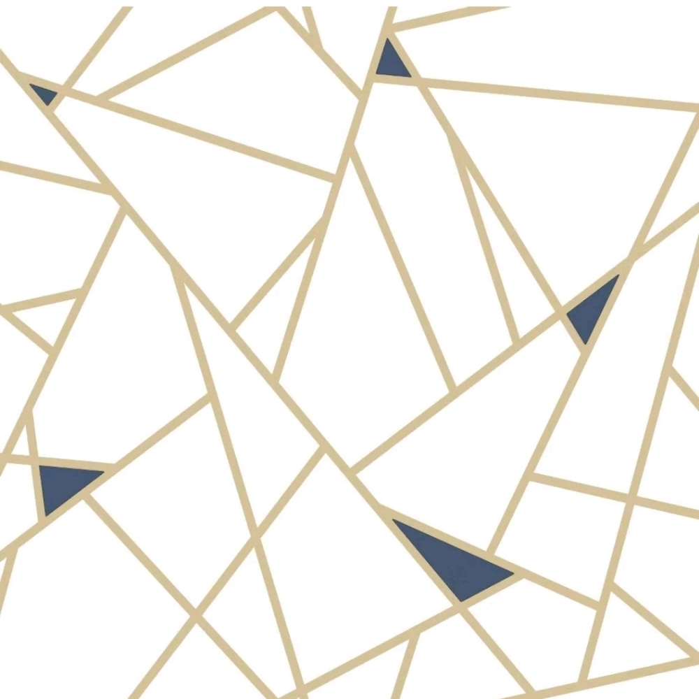 RoomMates Fracture Gold Peel and Stick Wallpaper: Removable Vinyl, Geometric